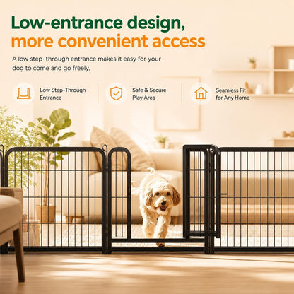 Yaheetech Dog Playpen 24In 16 Panels Pet Fence for Indoor Yard RV Camping