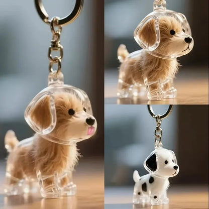Clear Pet Hair Memorial Capsule DIY Dog Fur Keepsake Pendant for Keychain Puppy Hair Storage Container for Pet Lovers Gift