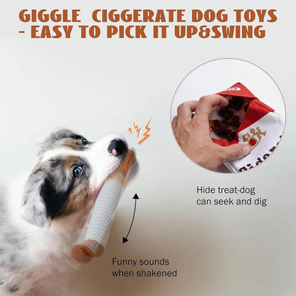 Creative Plush Giggles Dog Toys Cigarette Doll Dog Chewing Anti-Bite Teeth Grinding Plush Simulation Cigarette Pet Dog Supplies