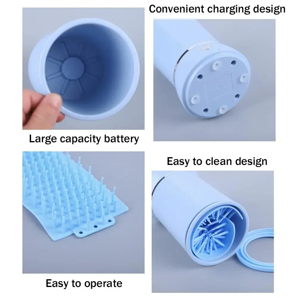 Automatic Dog Paw Cleaner Pet Foot Paw Washer Electric Paw Massager