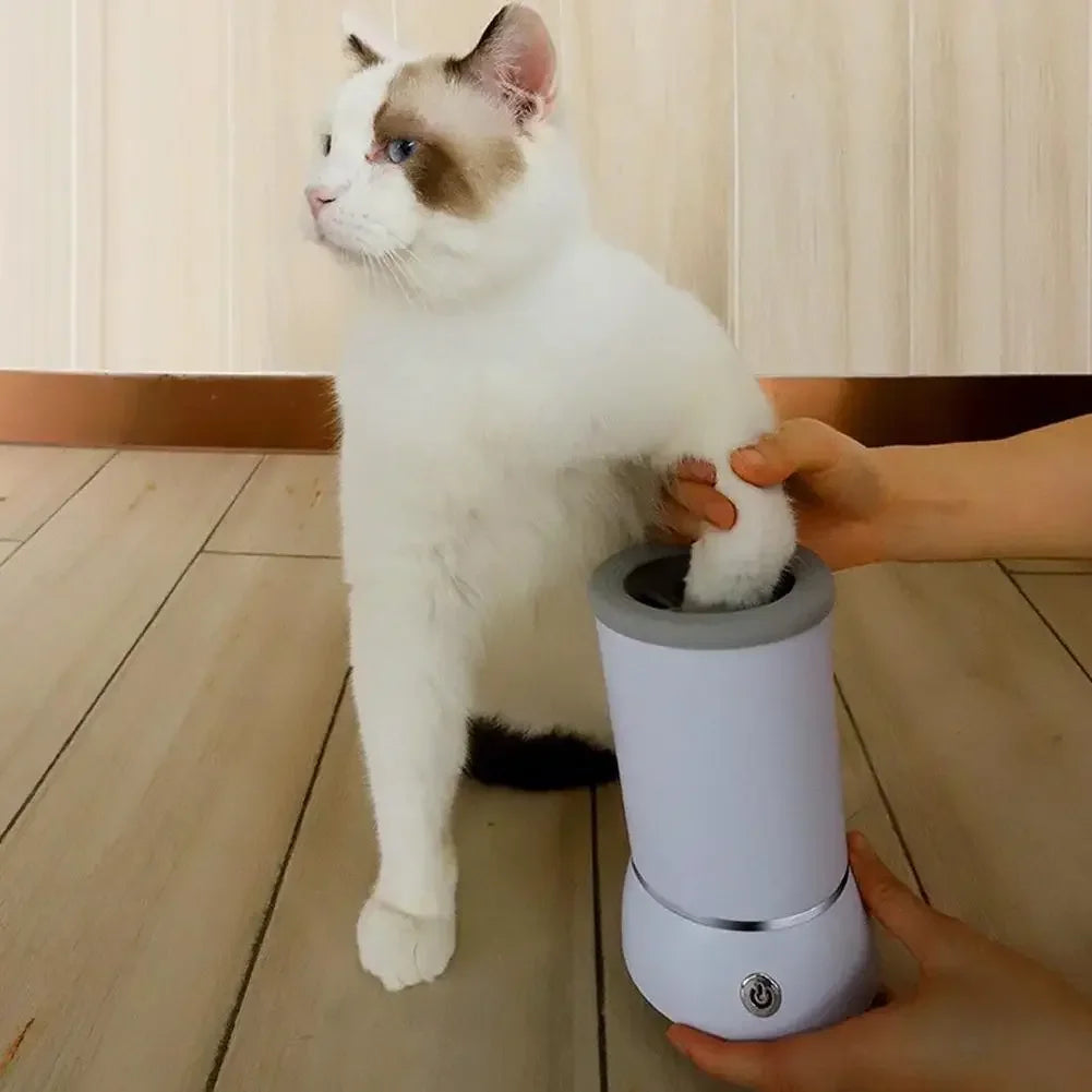 Automatic Dog Paw Cleaner Pet Foot Paw Washer Electric Paw Massager