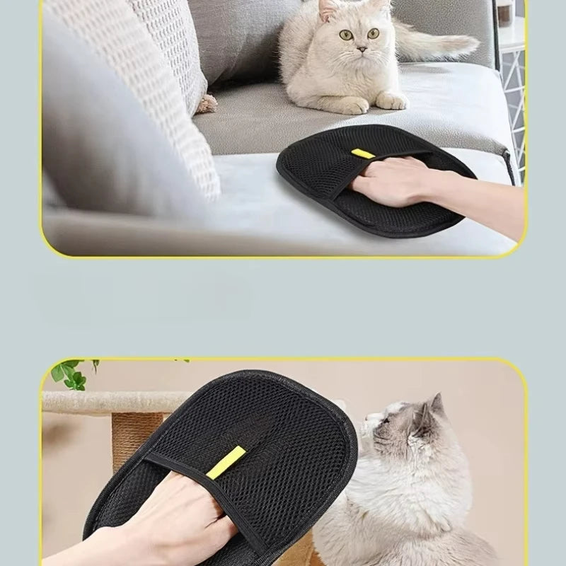 Pet Grooming Glove Pet Hair Remover Brush Efficient Dog Cat Hair Removal Glove Reusable Pet Hair Cleaner Pet Supplies