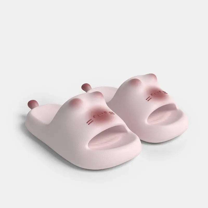 Lovely Bottom Cat Paw Slippers Women Waterproof Indoor Outdoor Shoes Woman Closed Back Slippers Home Slip on Shoes Woman Slipper