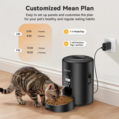 2L Automatic Pet Feeder Smart Cat Food Kibble Dispenser Button Version Smart Control Auto Dog Feeder for Cat Dog Supplies