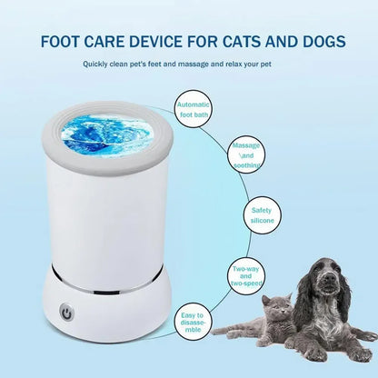 Automatic Dog Paw Cleaner Pet Foot Paw Washer Electric Paw Massager