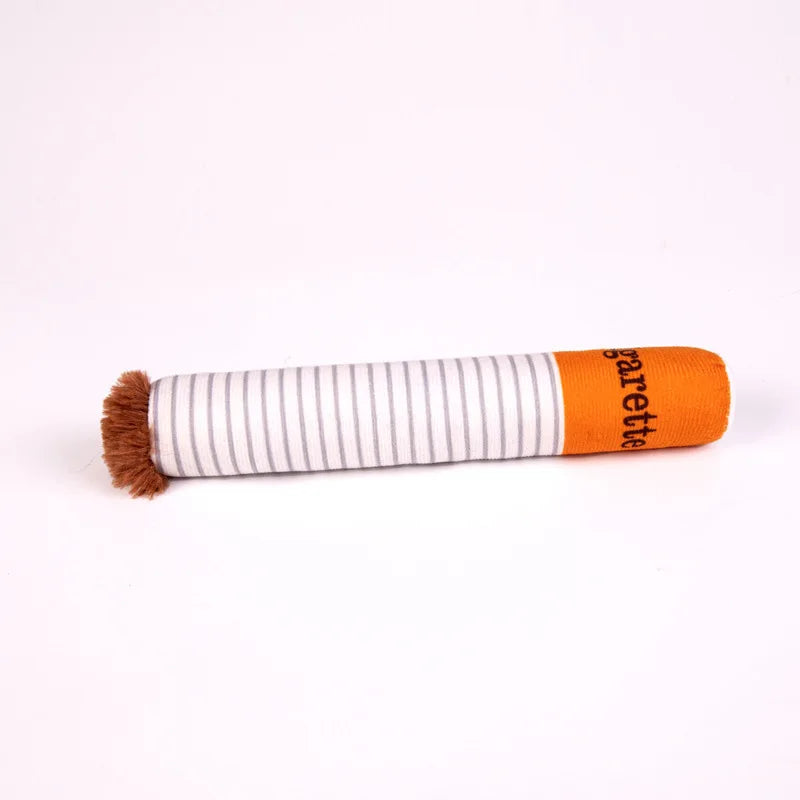 Creative Plush Giggles Dog Toys Cigarette Doll Dog Chewing Anti-Bite Teeth Grinding Plush Simulation Cigarette Pet Dog Supplies