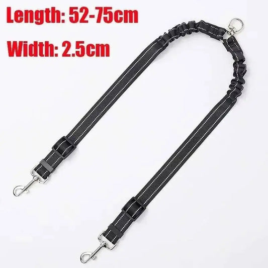 Auto Retractable Double-Headed Dog Leash 3M Rope for 2 Dogs with LED Flashlight 360 Degree Dual Traction Rope Pet Supplies