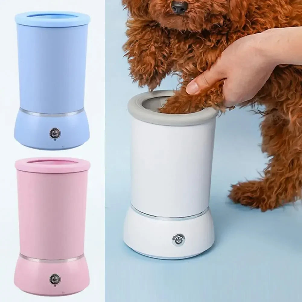 Automatic Dog Paw Cleaner Pet Foot Paw Washer Electric Paw Massager