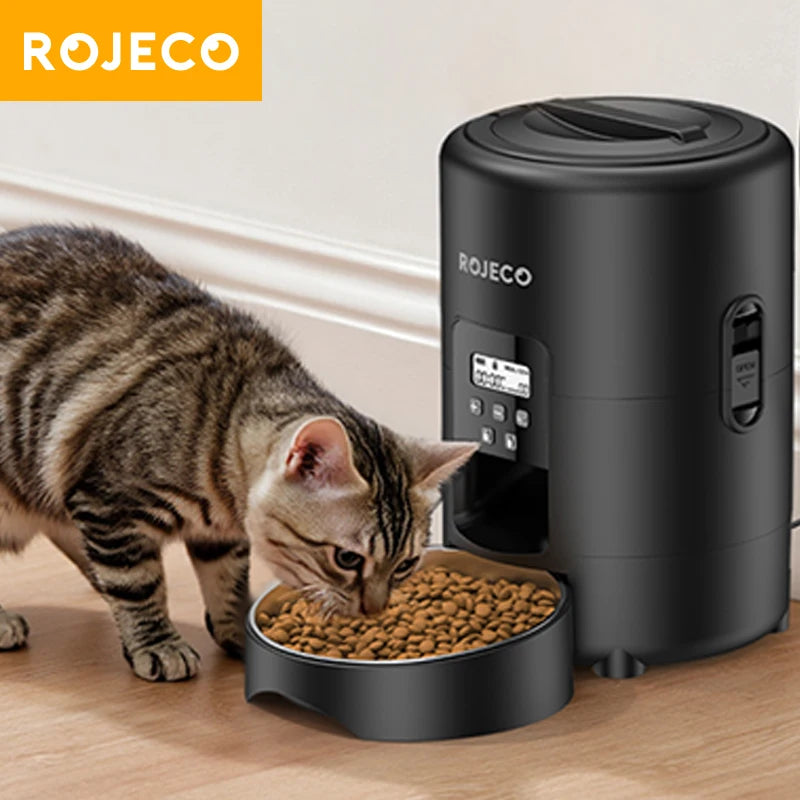 2L Automatic Pet Feeder Smart Cat Food Kibble Dispenser Button Version Smart Control Auto Dog Feeder for Cat Dog Supplies