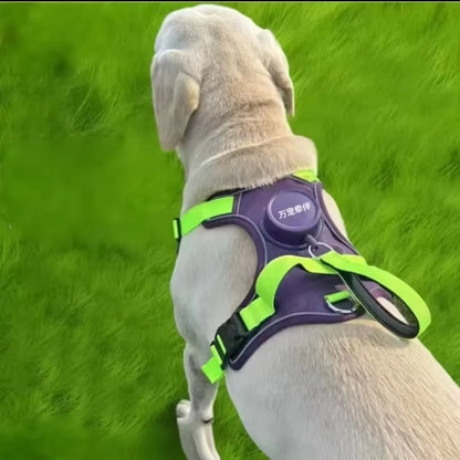 Automatic Retractable Dog Leash with Chest and Back Strap Dog Rope Integrated Vest Reflective Vest for Pets Pet Supplies