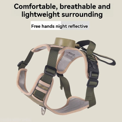 Automatic Retractable Dog Leash with Chest and Back Strap Dog Rope Integrated Vest Reflective Vest for Pets Pet Supplies